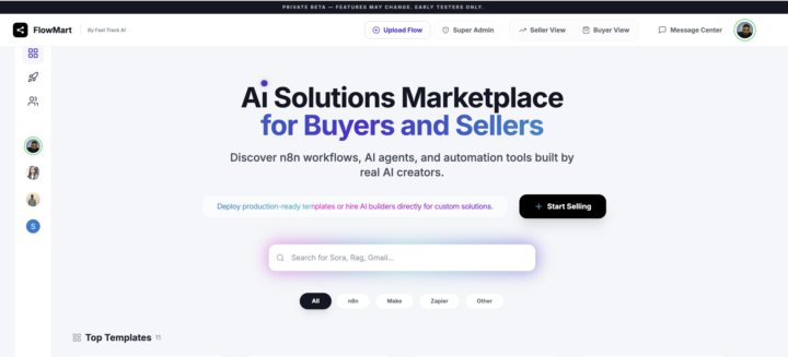 🚀 FlowMart Private Beta is Live ( Buy and Sell Ai Solutions)