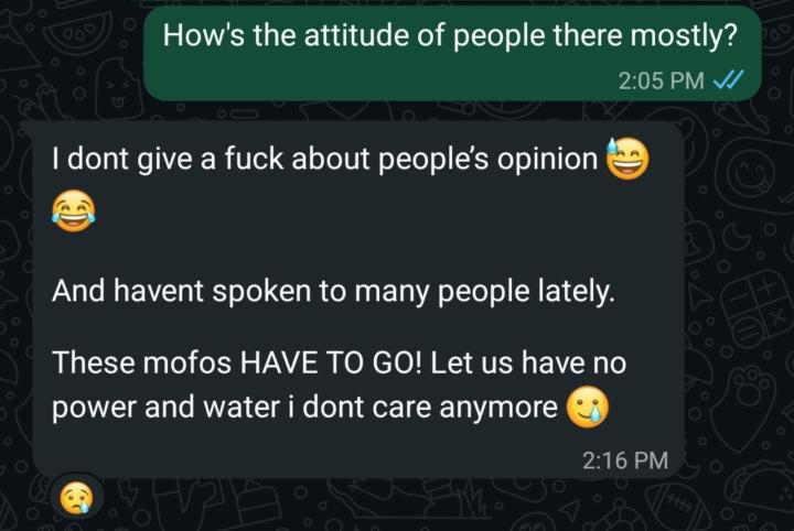 Message from my friend in Tehran