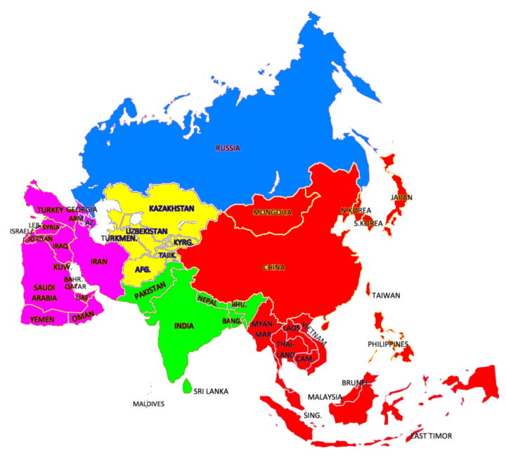The Continent of ASIA