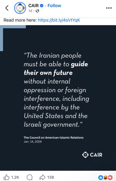 CAIR is defending the Islamic Republic 