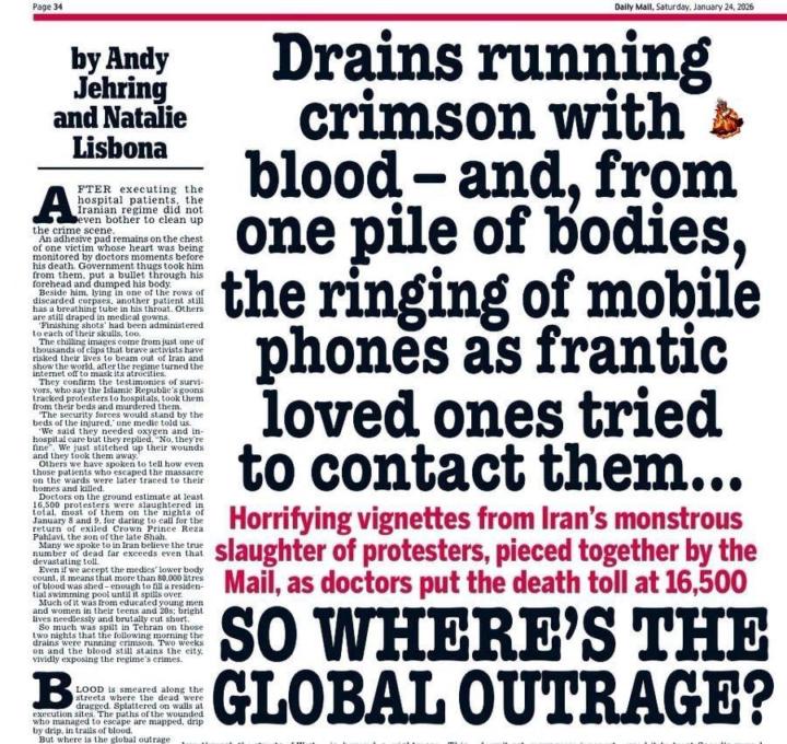Daily Mail article about killings in Iran 