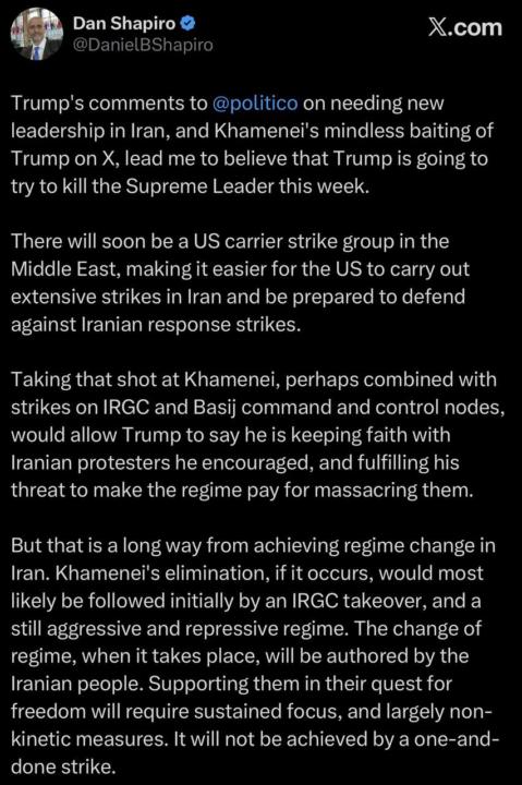 Former US ambassador Dan Shapiro