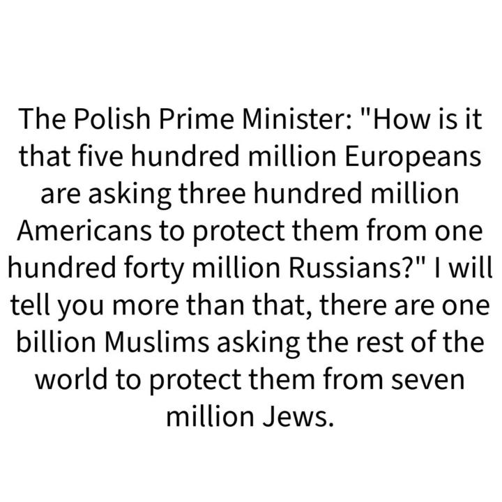 Polish prime minister's question