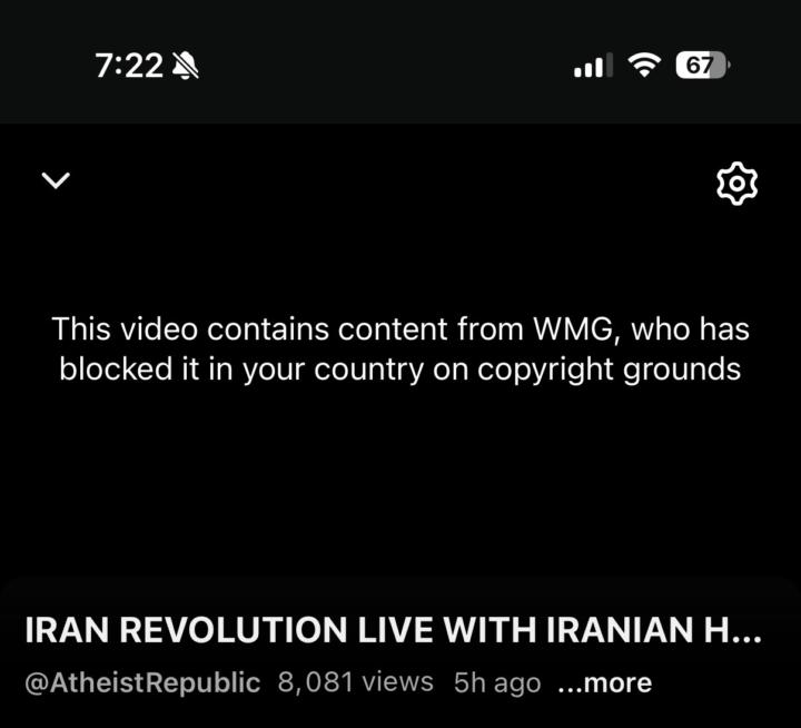Athiest Republic video blocked ? 