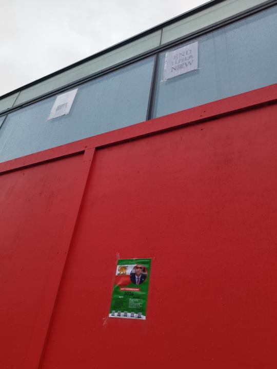 Flyers w/Iran info distributed in Cork City