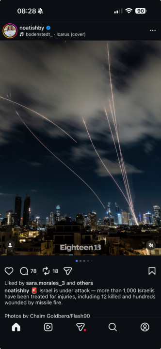 Overnight striking on Israel 