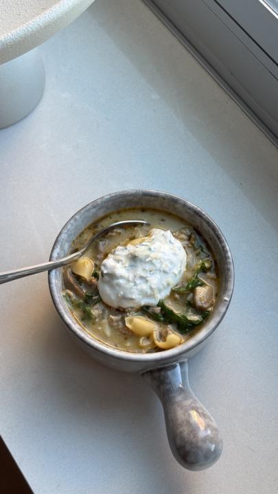 High Fiber, High Protein White "Lasagna" Soup