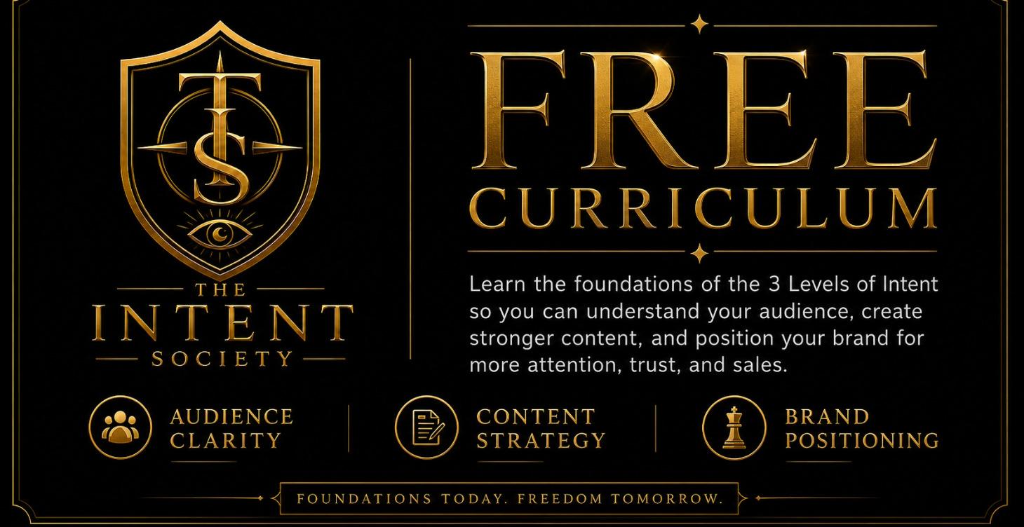 Free Curriculum: The Foundations of Intent