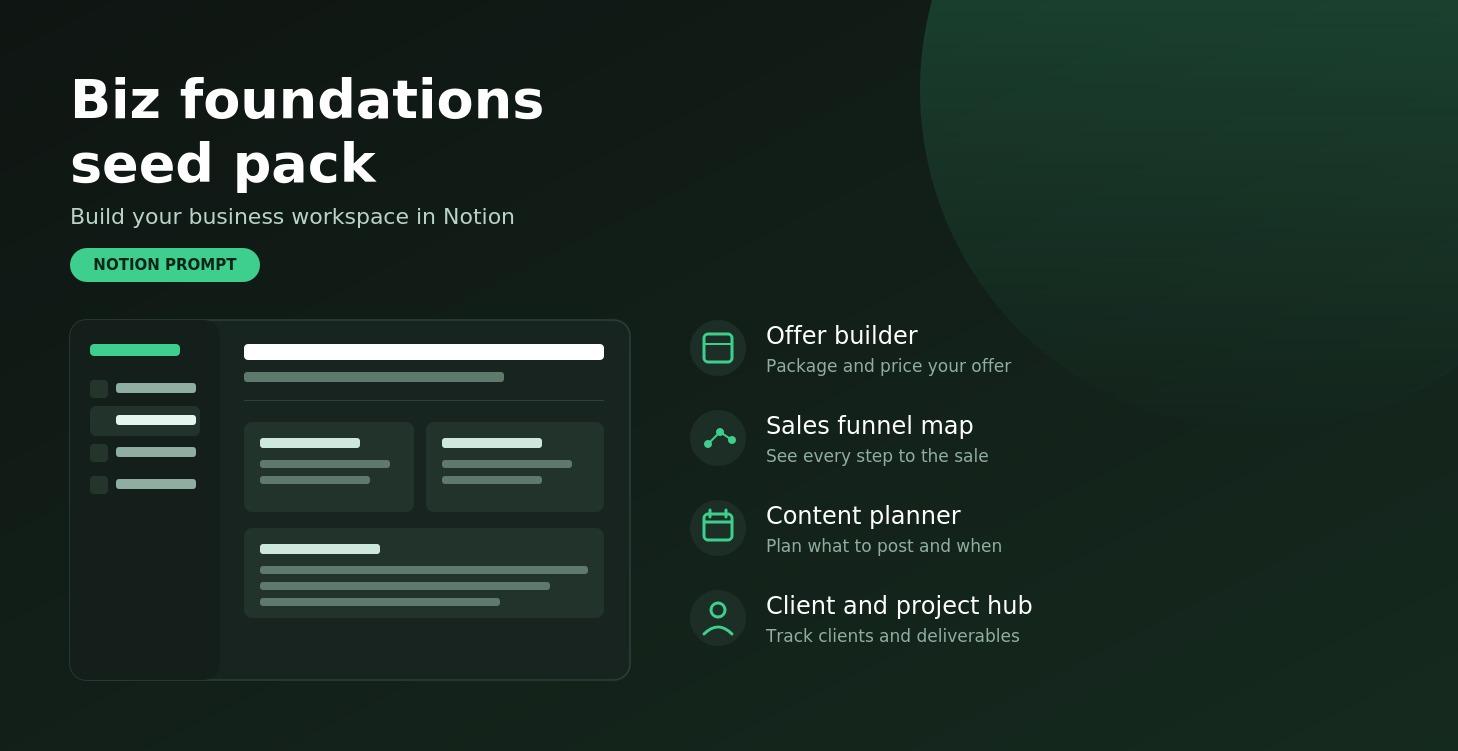 Biz Foundations Seed Pack
