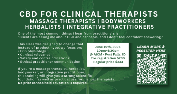 Live class- CBD for Clinical Therapists