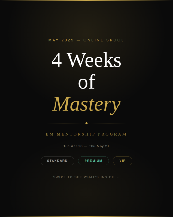 4 weeks of Mastery!