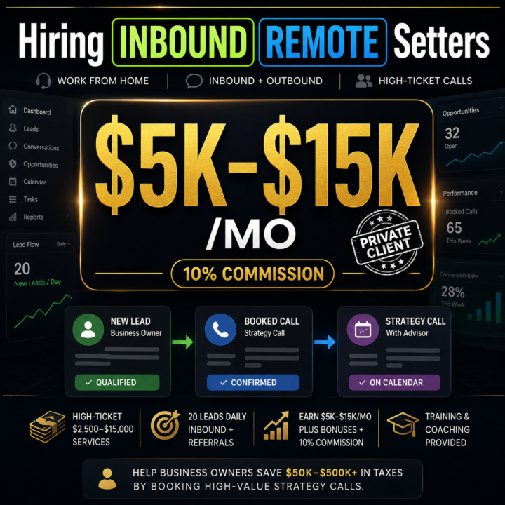 Hiring for Setters!