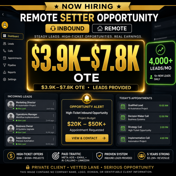 Hiring for Inbound Setters!