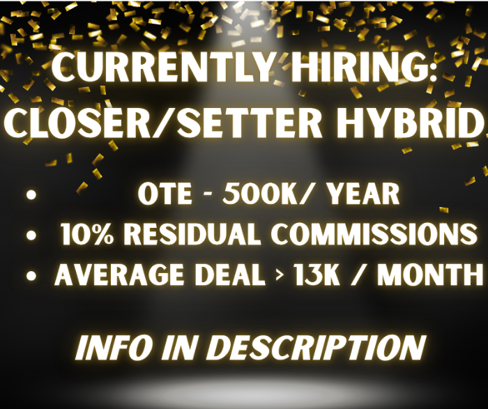 Hiring for Closers and Setters