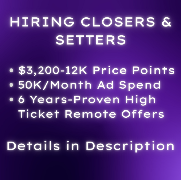 Hiring for closers