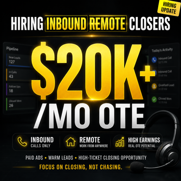 Hiring Inbound Closers!