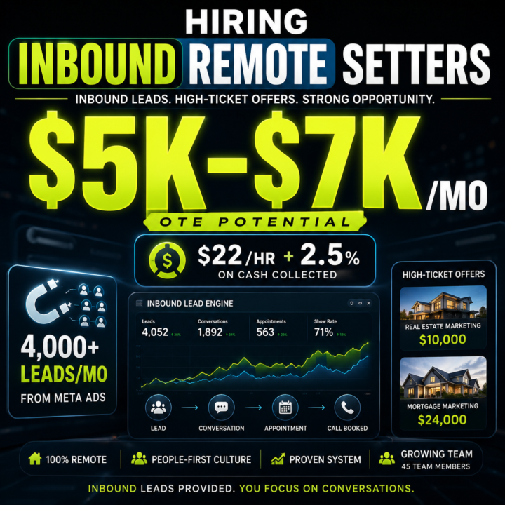 Hiring Inbound Setters! 