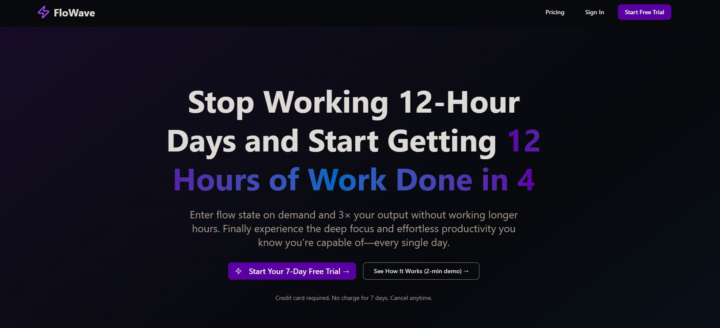 FloWave Launched - Would LOVE Feedback!