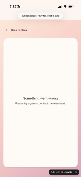 Error with app?