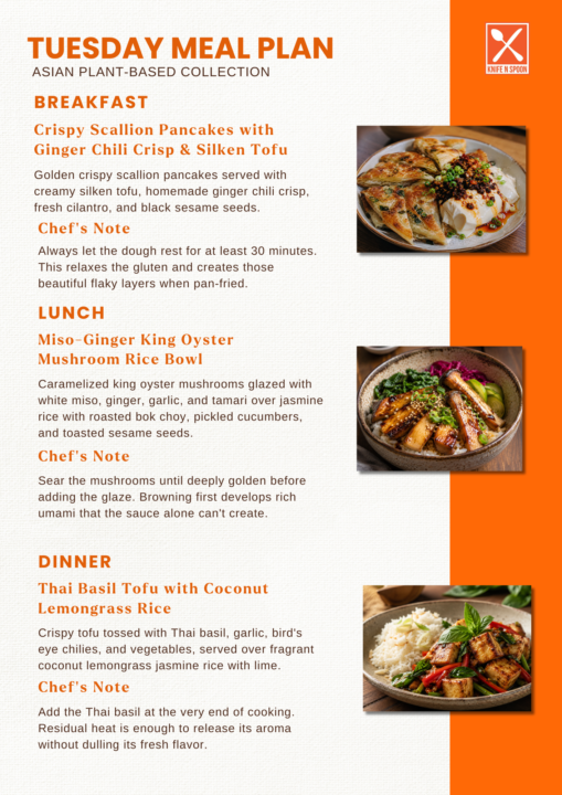 🌏 Today's meal plan is all about bold Asian flavors, made 100% plant-based