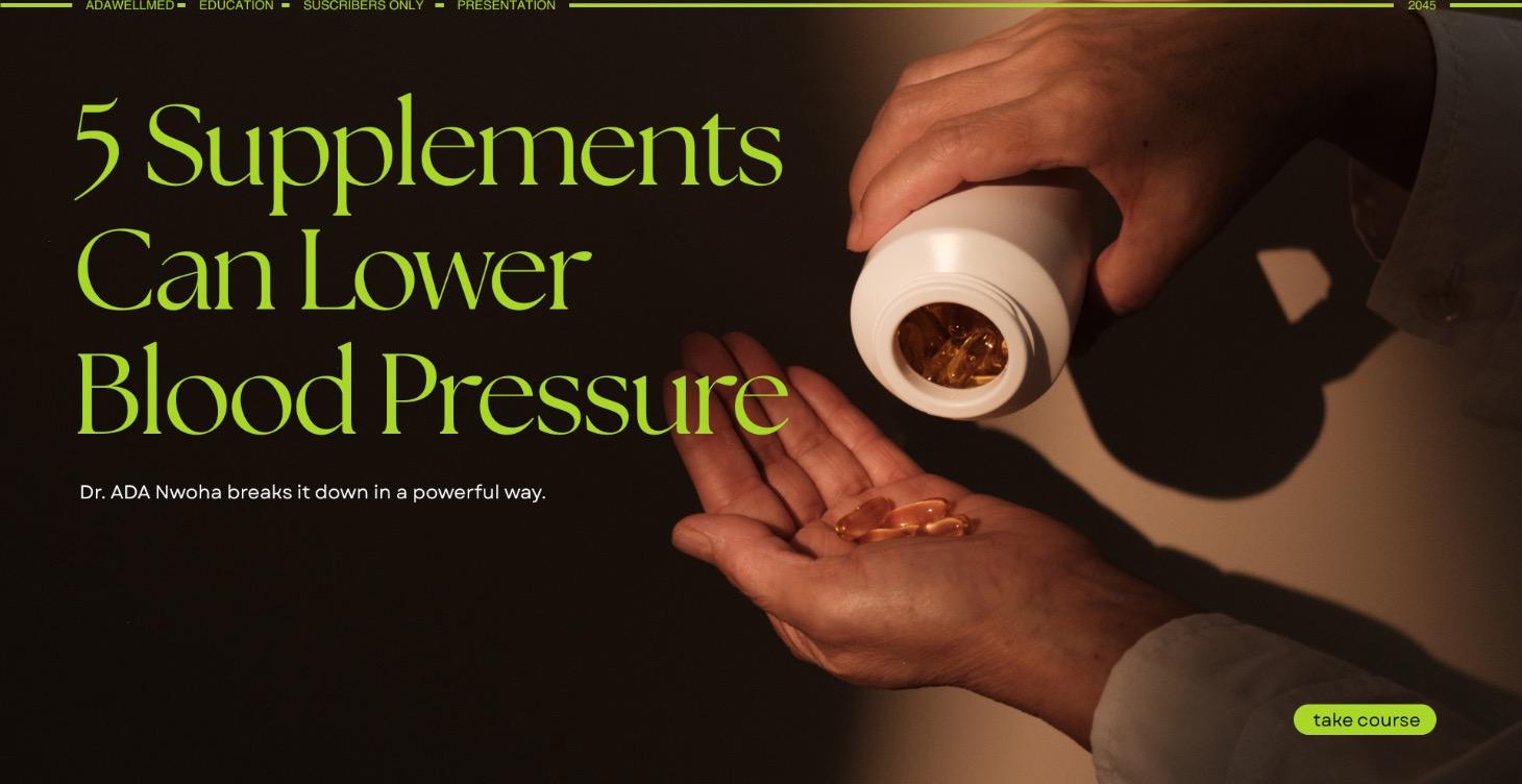 5 Supplements Lower Blood Pressure