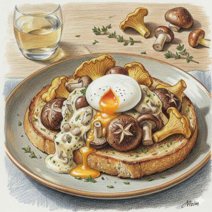 Golden Wild Mushroom Fricassee