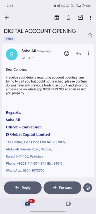 js broker account opening issue 