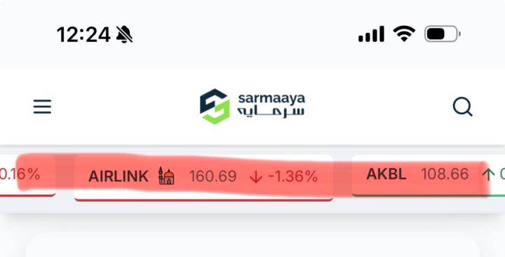 Sarmaaya.pk top stock scroll bar is not working