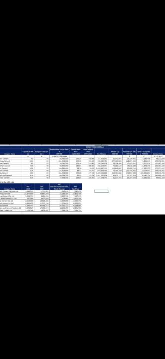 Cement sector analysis.