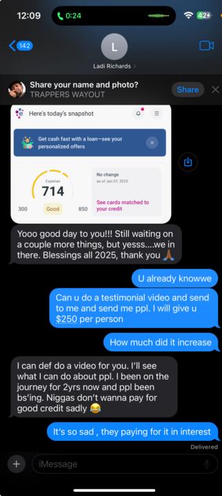 Credit repair took 7 days