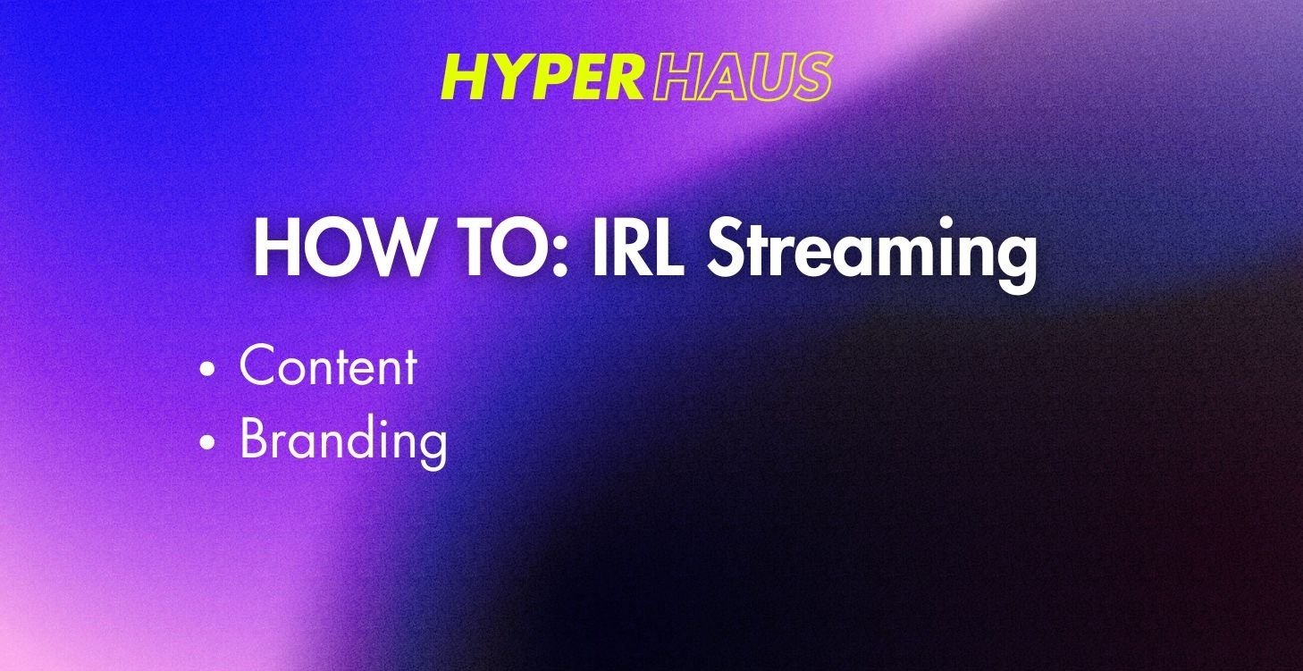 IRL live stream setup