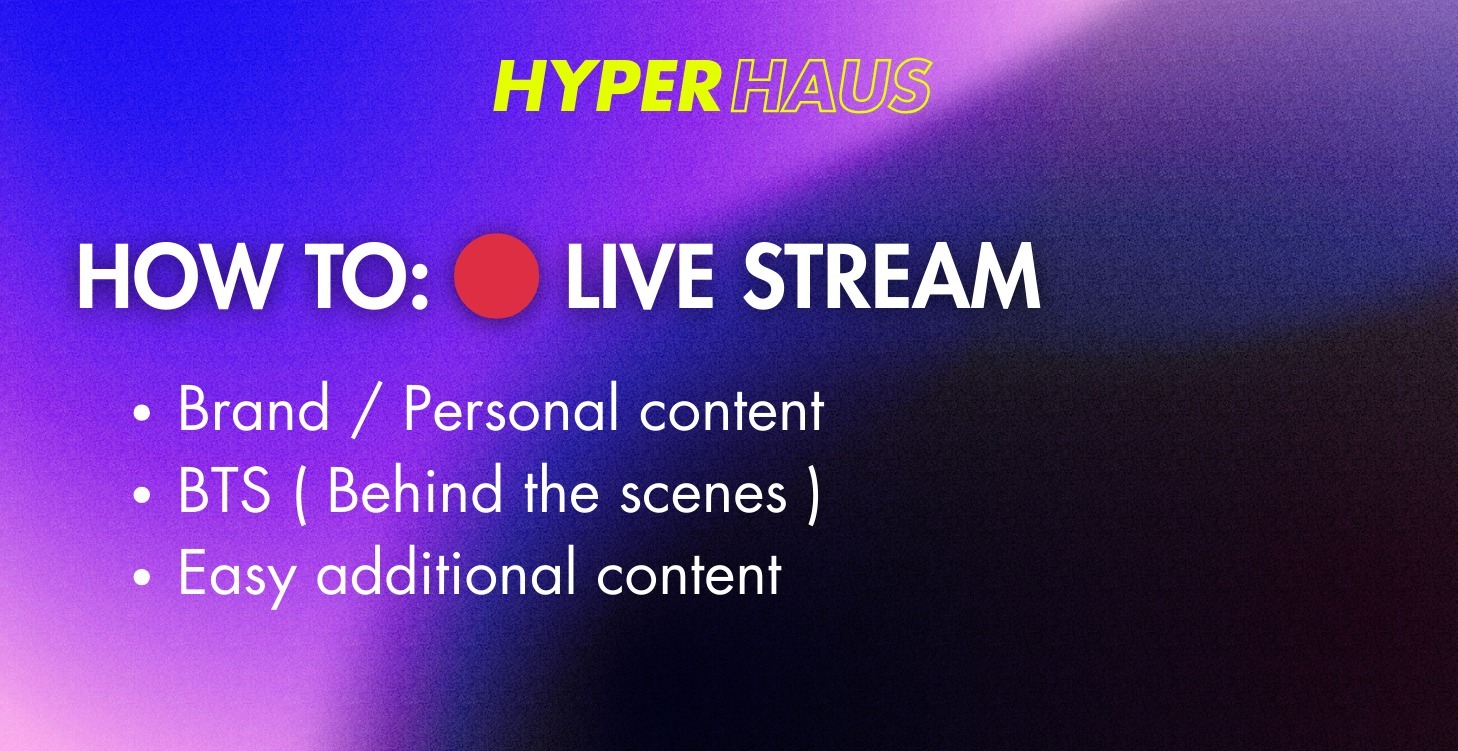 HOW TO: 🔴 LIVE stream