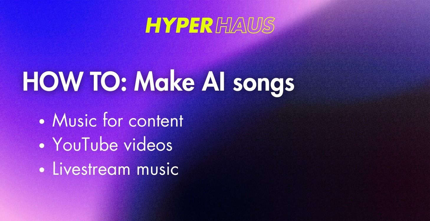 HOW TO: Make AI songs