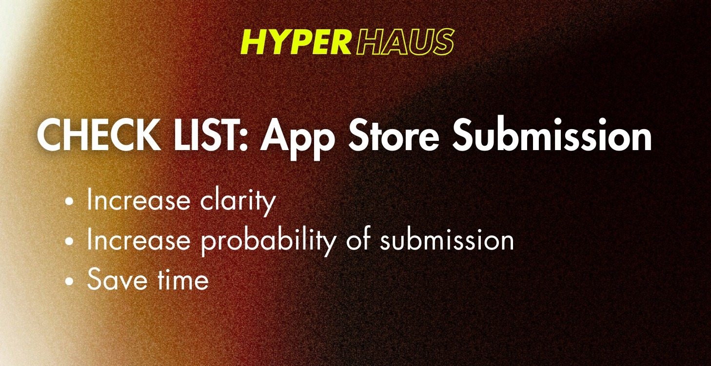CHECK LIST: App Store Submission