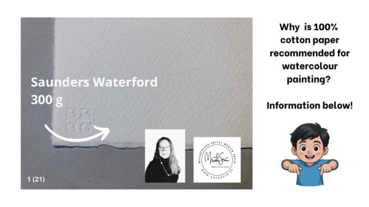 Varför är 100% bomullspapper är bra för akvarell ?