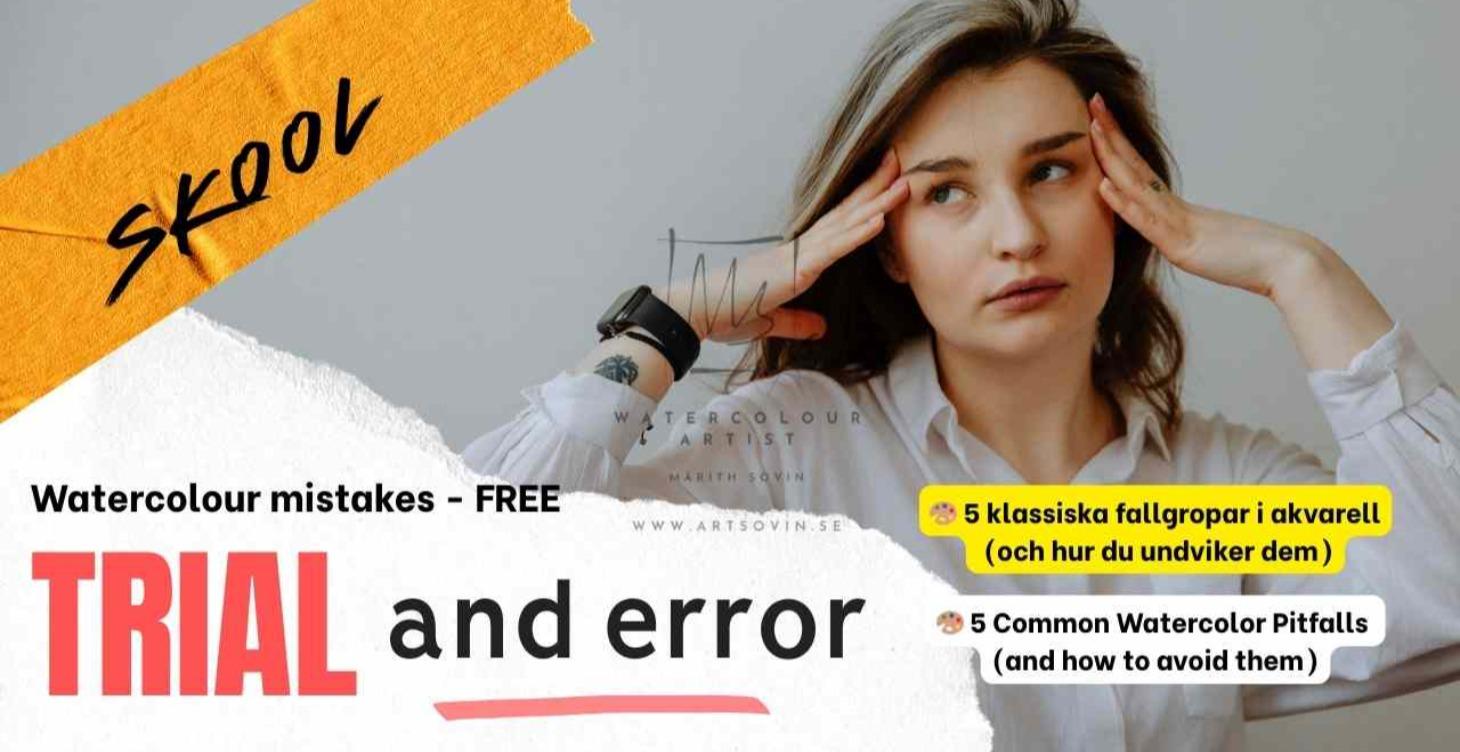 🎨 Fem klassiska fallgropar i akvarell - gratis