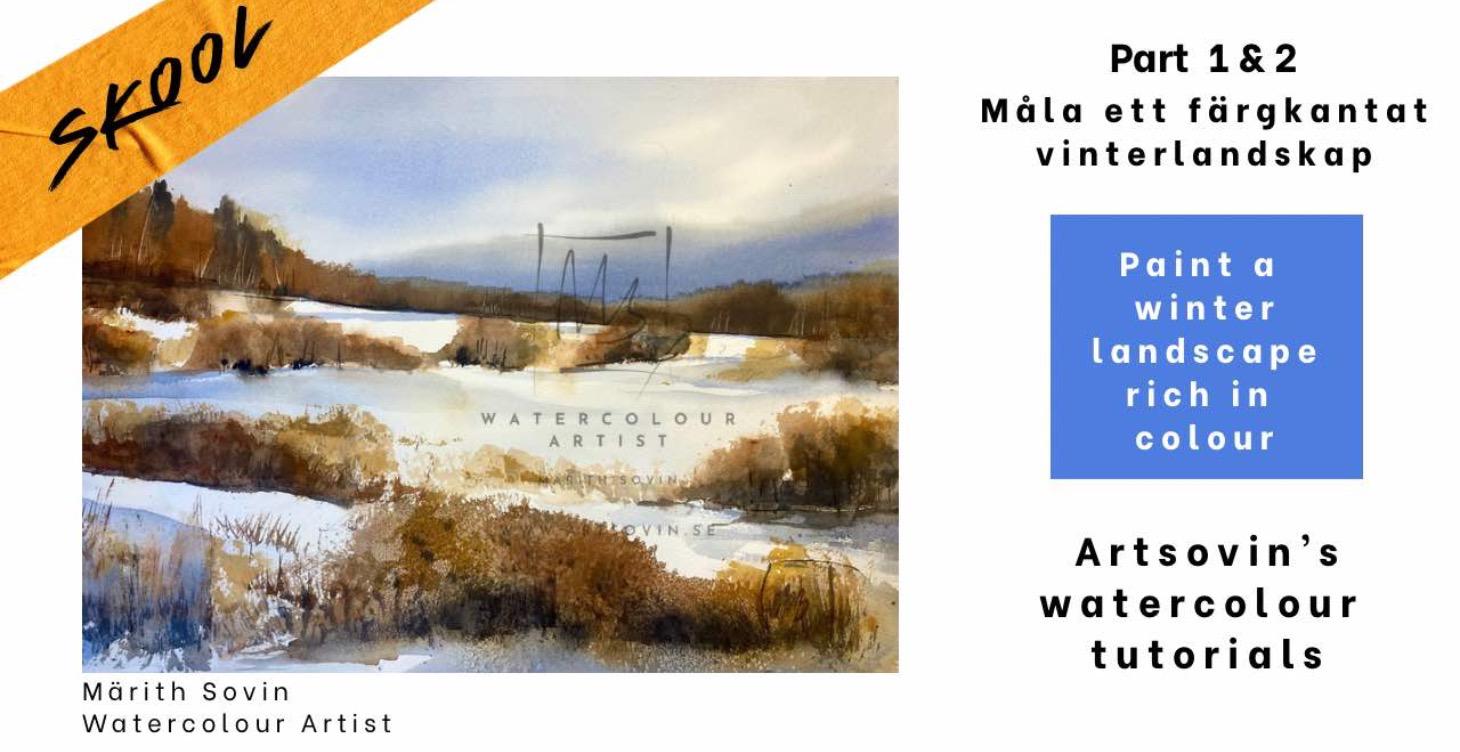 Vinterlandskap i varma toner