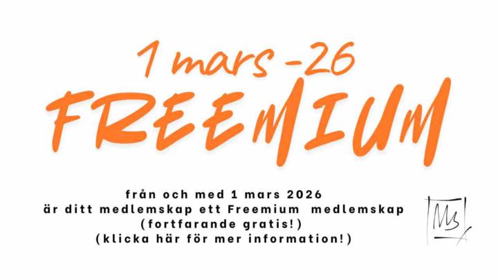 Ändrar till FREEMIUM medlemskap från med 1 mars -26 !