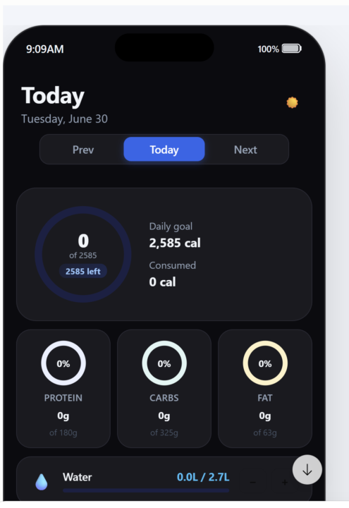 Claude Nutrition & Macros Tracker