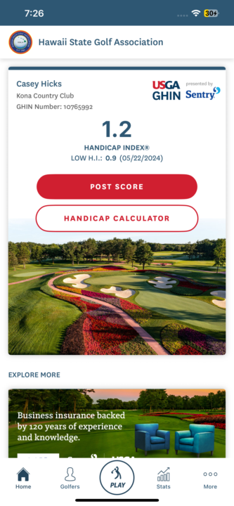 Handicap index
