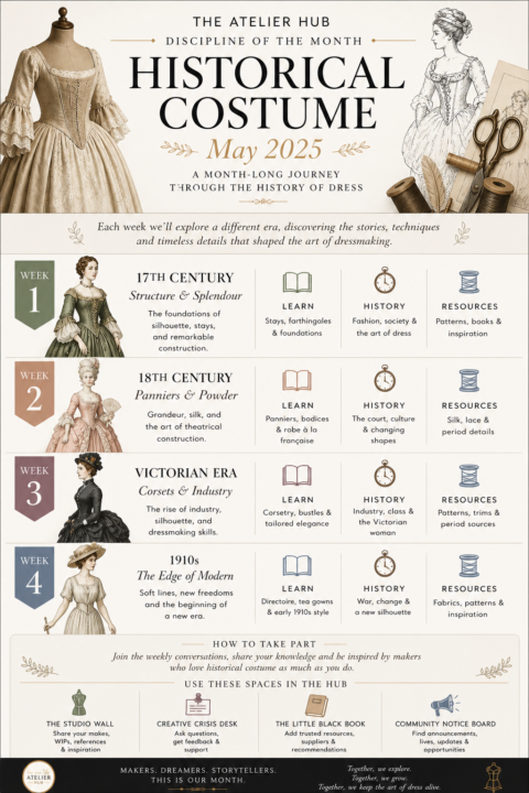 ✨ May at The Atelier Hub — Historical Costume Month ✨
