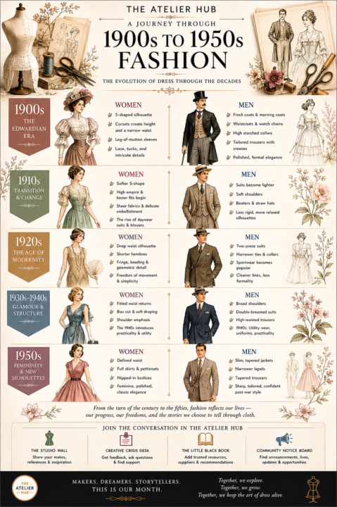 Fashion between the 1900s and 1950s changed everything 🪡