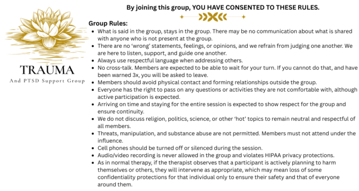 Must Read- Support Group Rules 