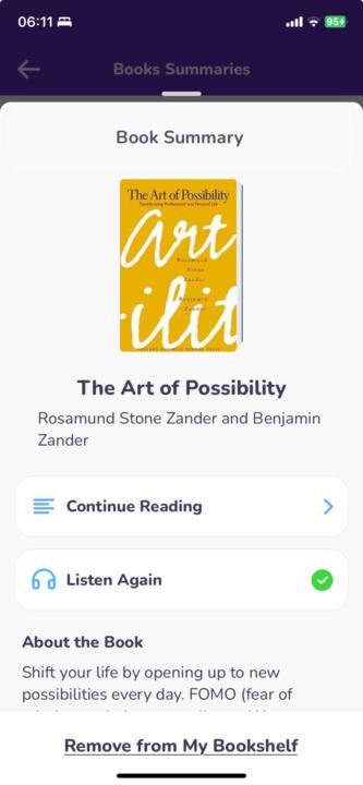 Today I listened to The Art Of Possibility... what are YOU READING Right Now?