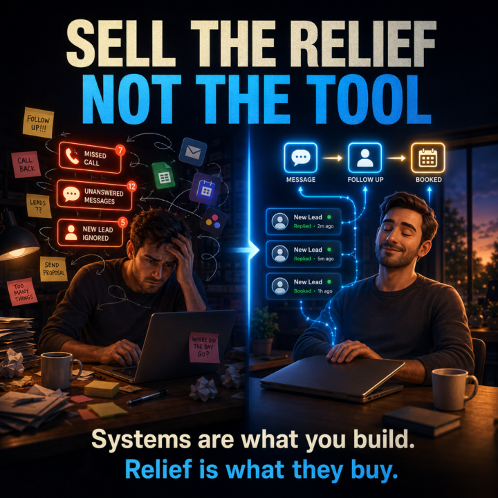 Quick Business Lab Tip: Sell The Relief, Not The Tool