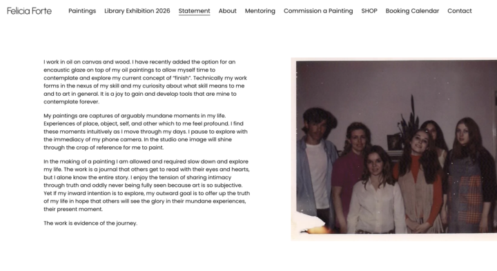 Workshopping your Artist Statement 