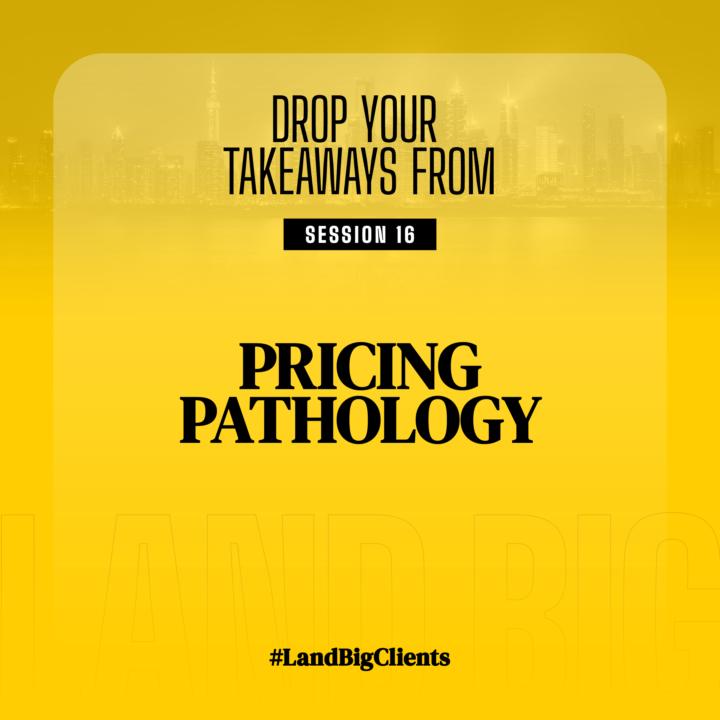[AHA MOMENTS] Session 16: Pricing Pathology💸 