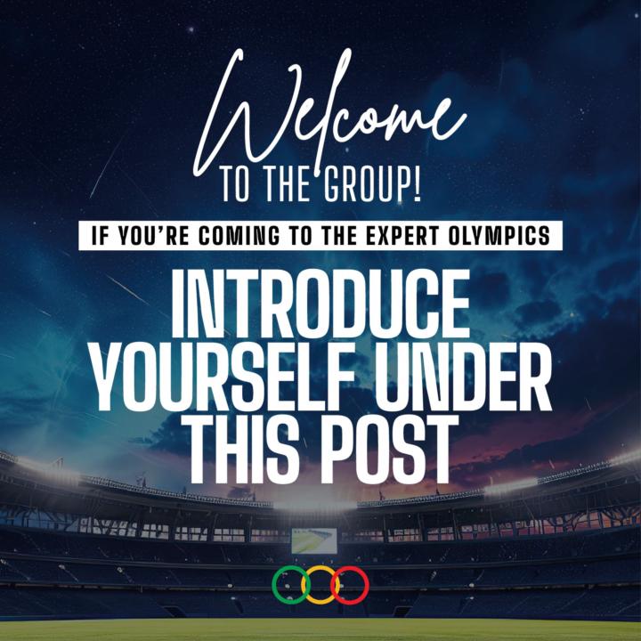 If you’re coming to The Expert Olympics, introduce yourself below ⬇️