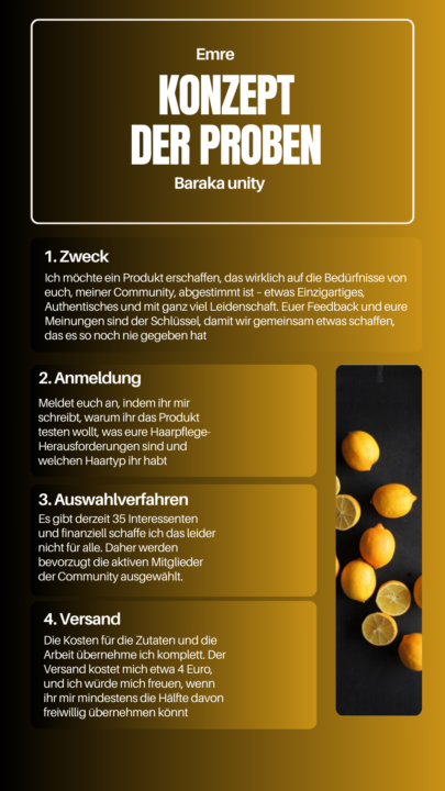 Konzept der Proben 