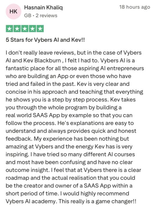 ⭐️⭐️⭐️⭐️⭐️ Vybers AI Review 🤩